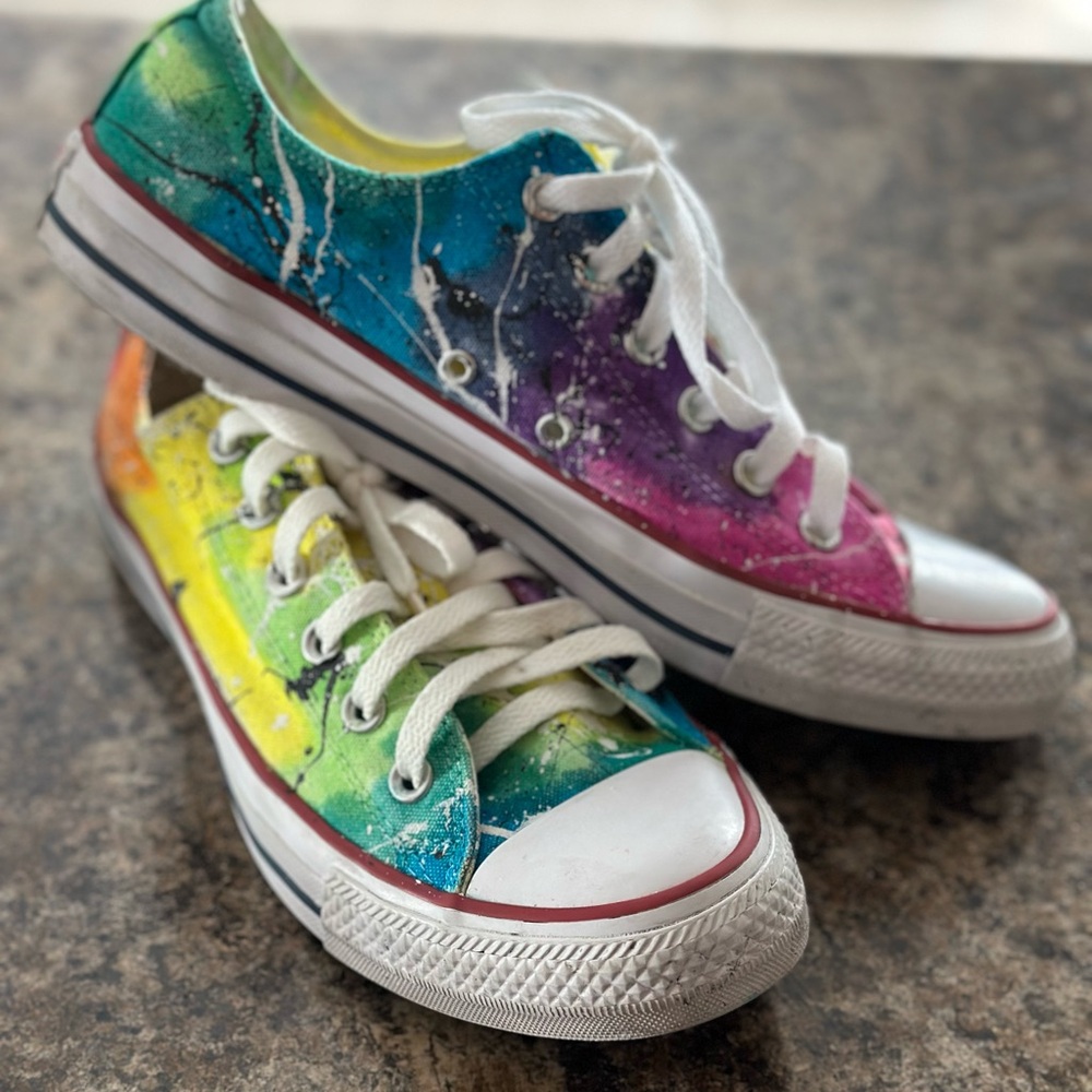 Paint Splatter & Tie Dye Converse Chuck Taylor low cut